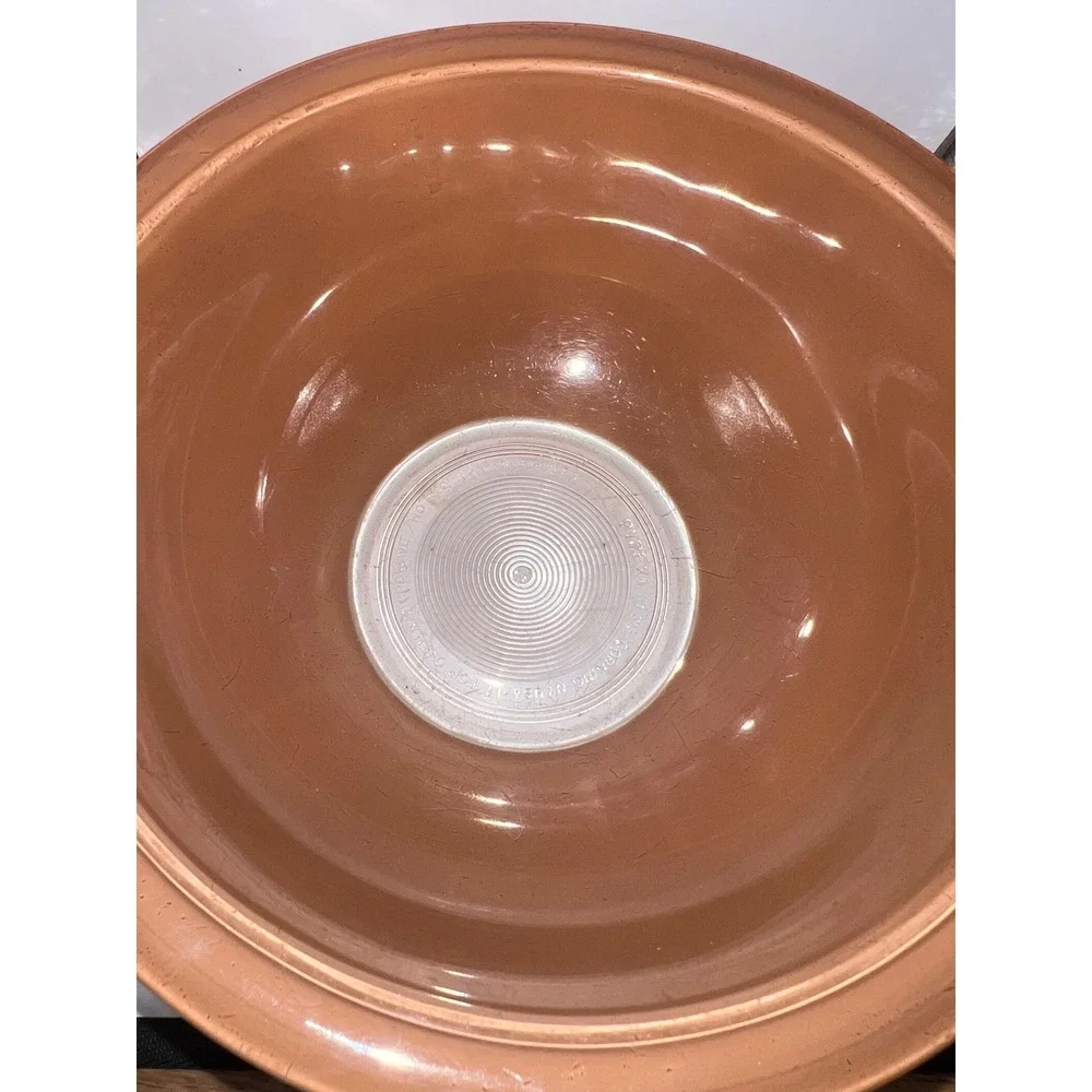 Pyrex Fireside Mixing Bowl 8.5 Inch Tan Beige Amber Glass 402 Vintage 1.5 Qt